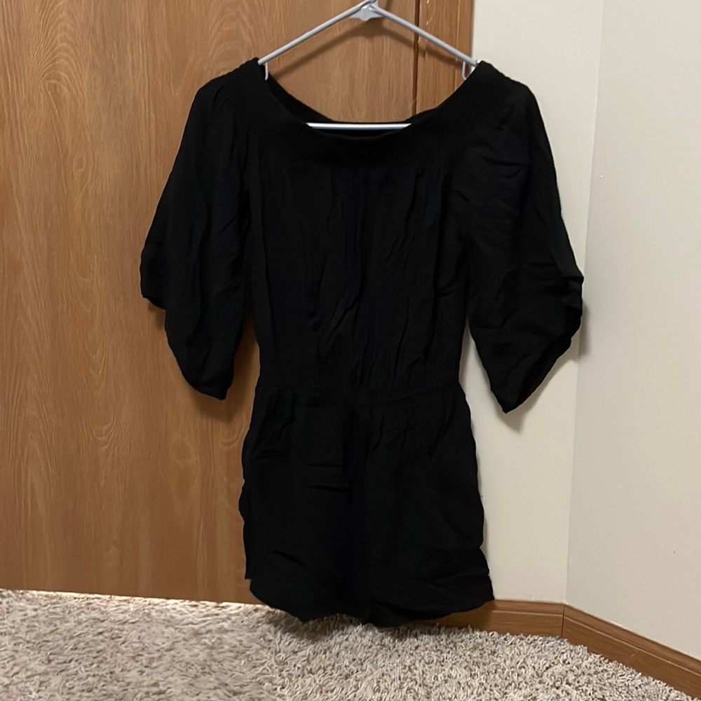 Black Off the Shoulder Romper